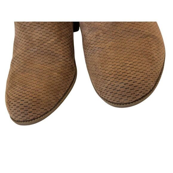 Dr. Scholls Tan Perforated Low Heel Booties/Ankle Boots EUC Sz 7 Cushioned Sole - Picture 5 of 8